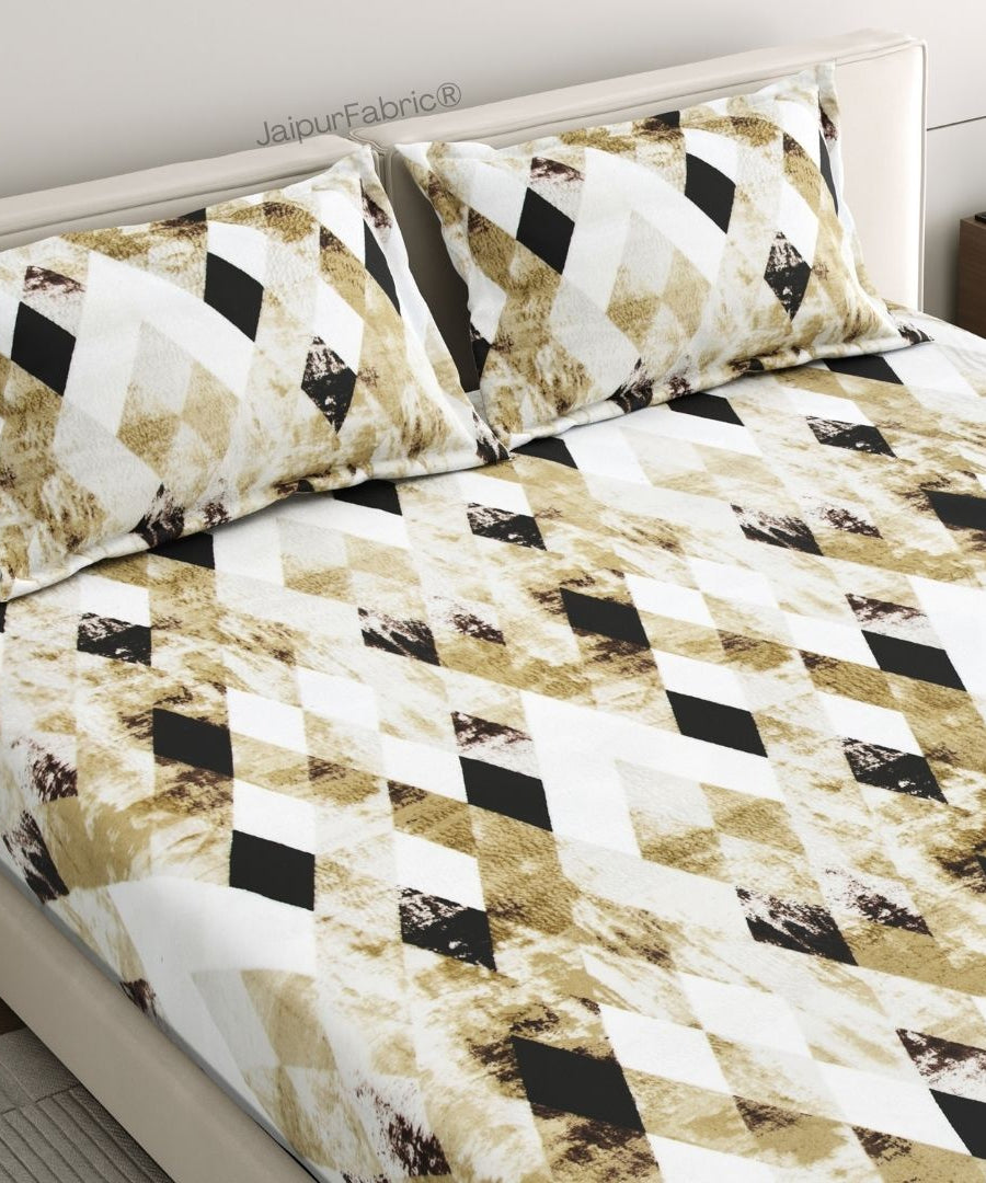Golden Diamond Luxe Cozy Super Soft Velvet Double Bedsheet