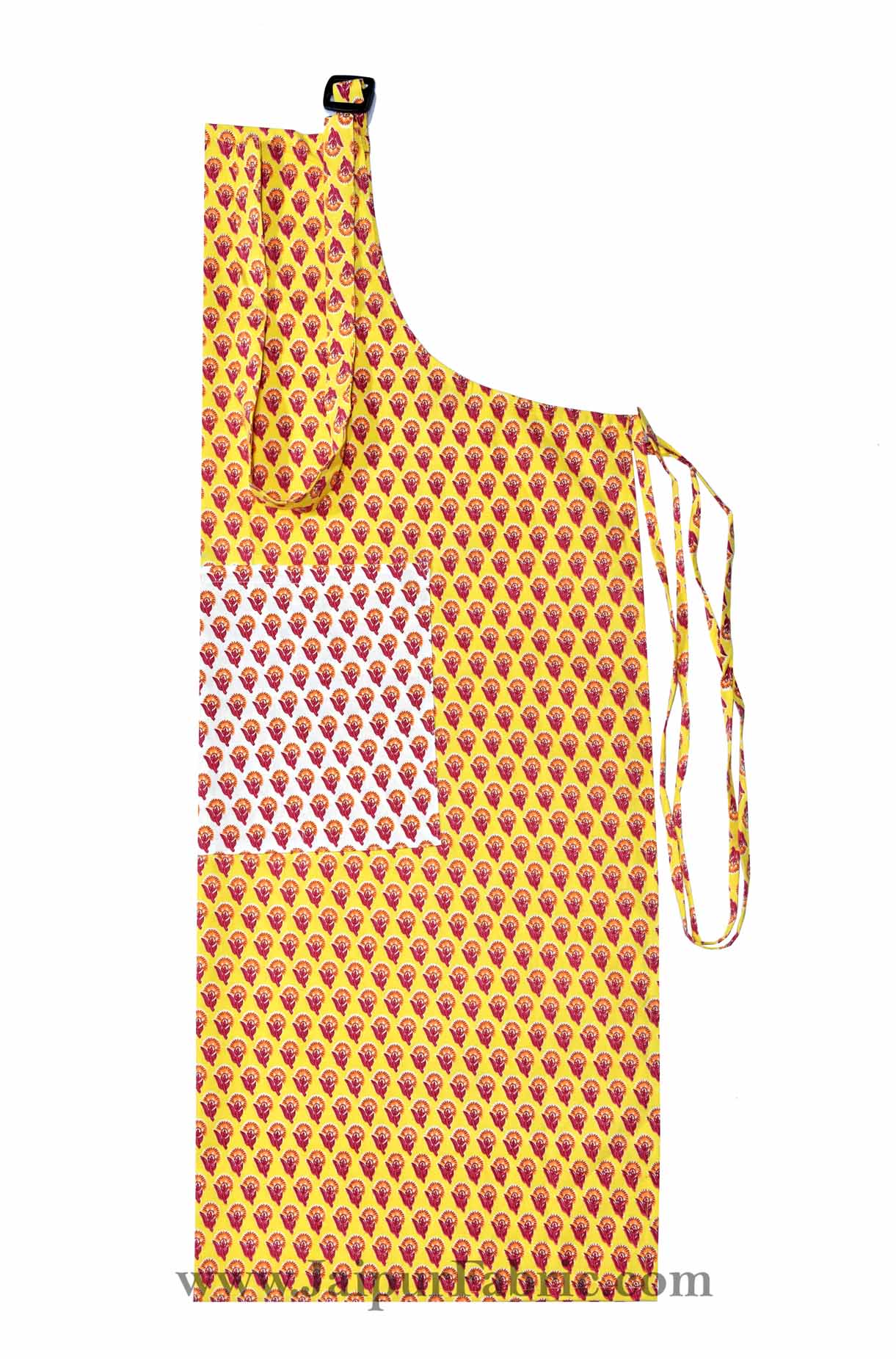 Buti print yellow apron