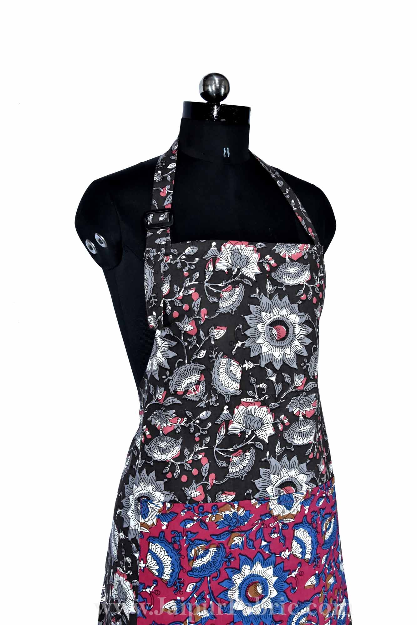 Floral Motif print beautiful black apron