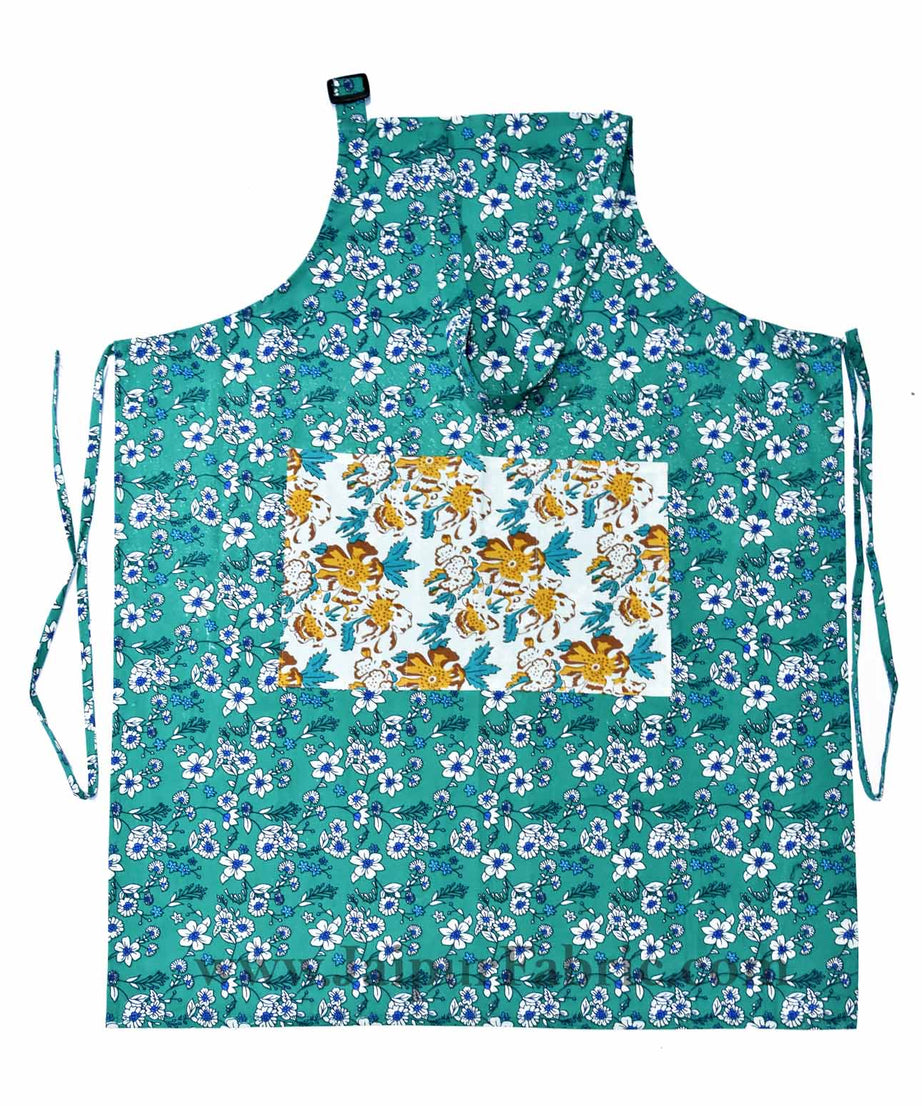 Retro bale sea green apron