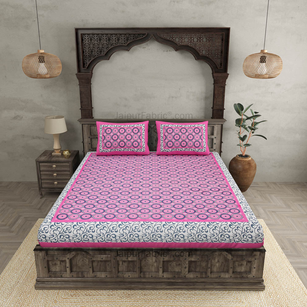 Cozy Comfort Cotton 4 Bedsheets + Pillow Covers for Double Beds