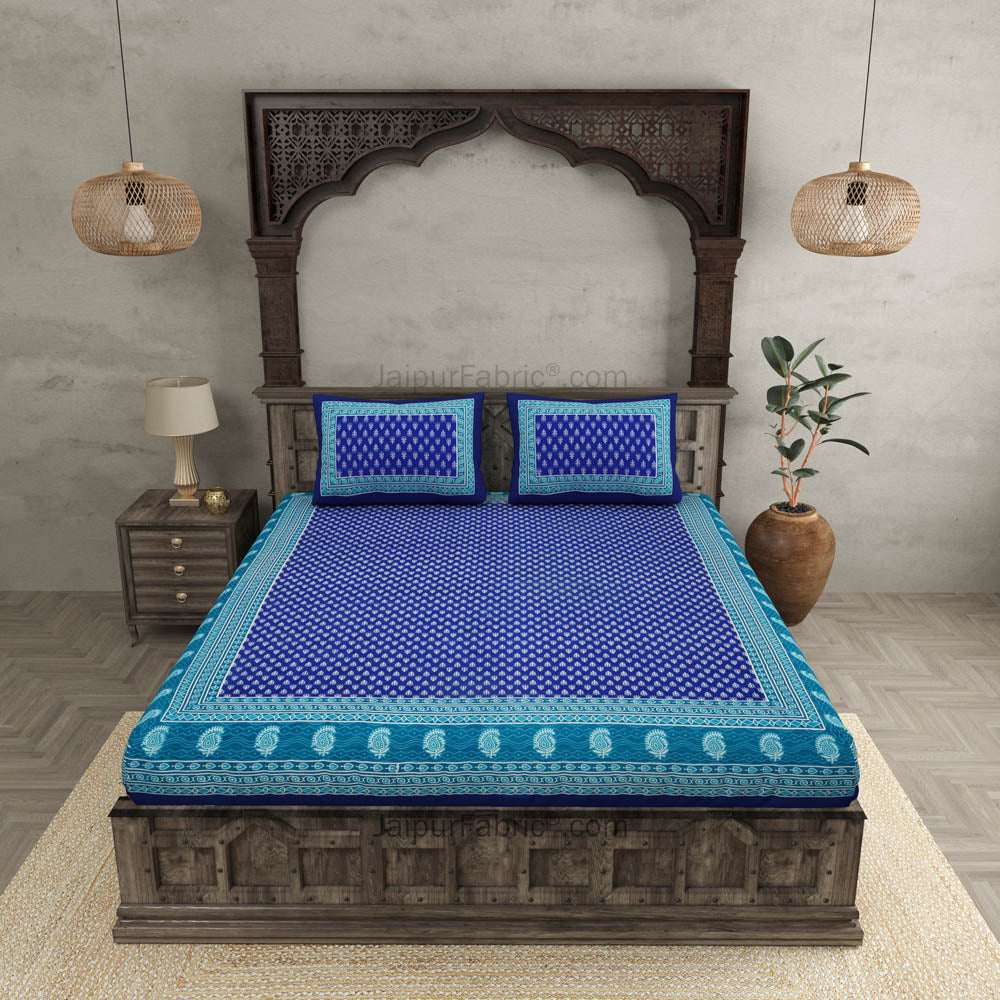 Screen Print Cotton Double Bedsheet – Choose Your Favorite Border & Design