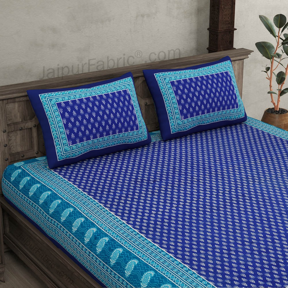 Screen Print Cotton Double Bedsheet – Choose Your Favorite Border & Design
