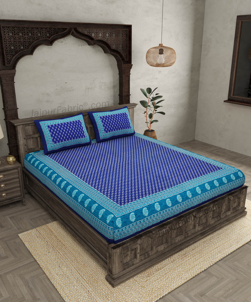 Screen Print Cotton Double Bedsheet – Choose Your Favorite Border & Design
