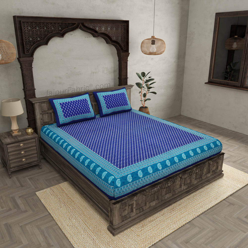 Screen Print Cotton Double Bedsheet – Choose Your Favorite Border & Design