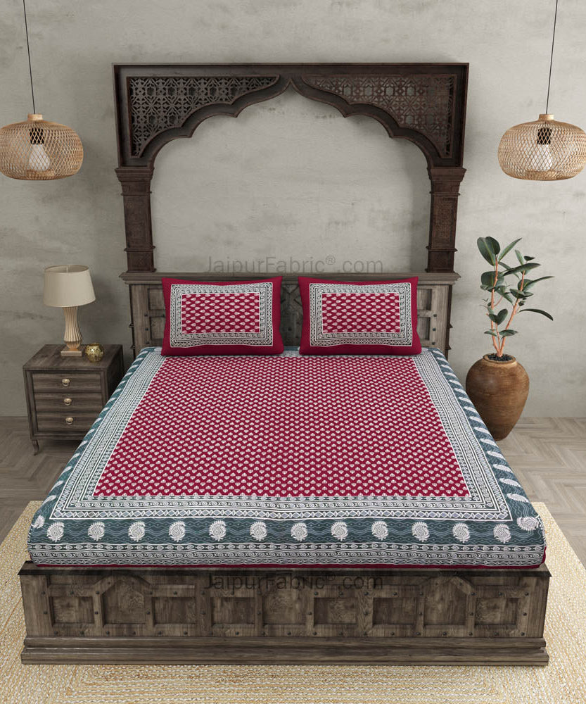 Screen Print Cotton Double Bedsheet – Choose Your Favorite Border & Design