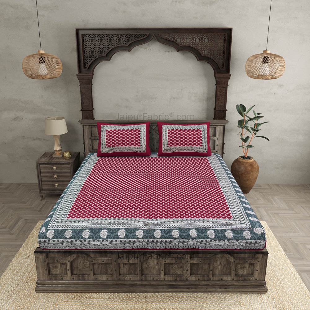 Screen Print Cotton Double Bedsheet – Choose Your Favorite Border & Design