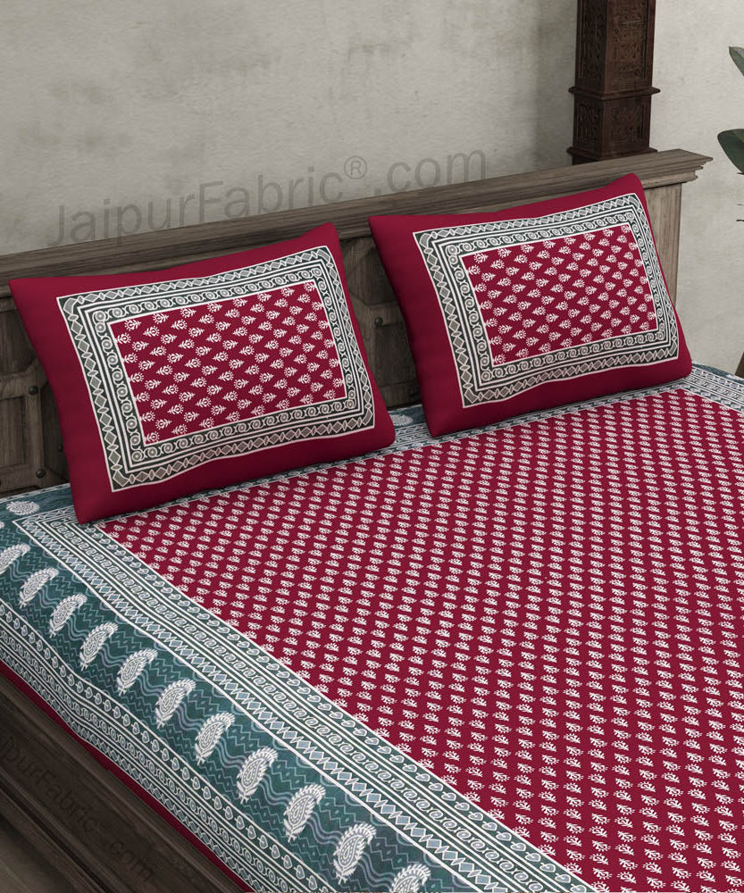 Screen Print Cotton Double Bedsheet – Choose Your Favorite Border & Design
