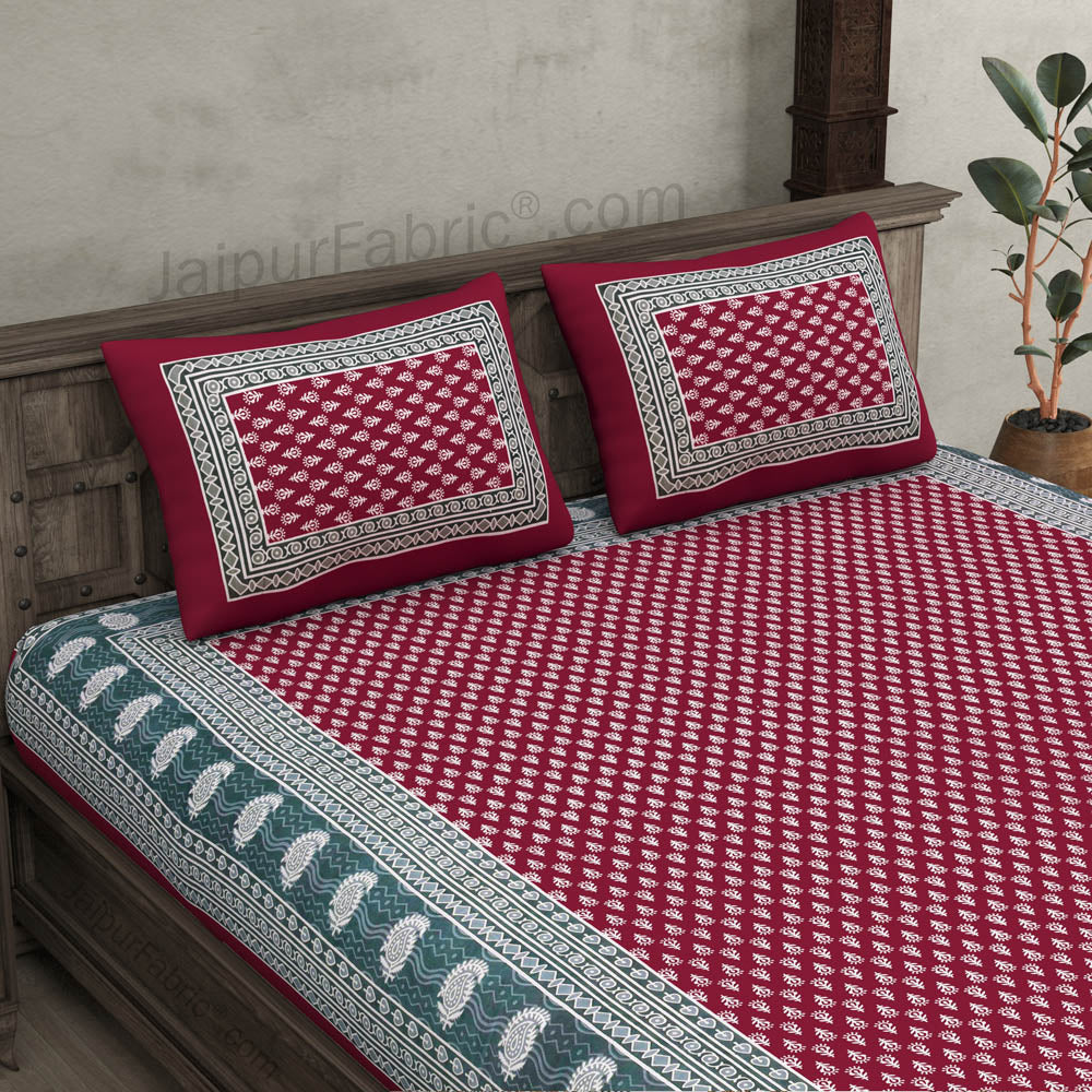 Screen Print Cotton Double Bedsheet – Choose Your Favorite Border & Design