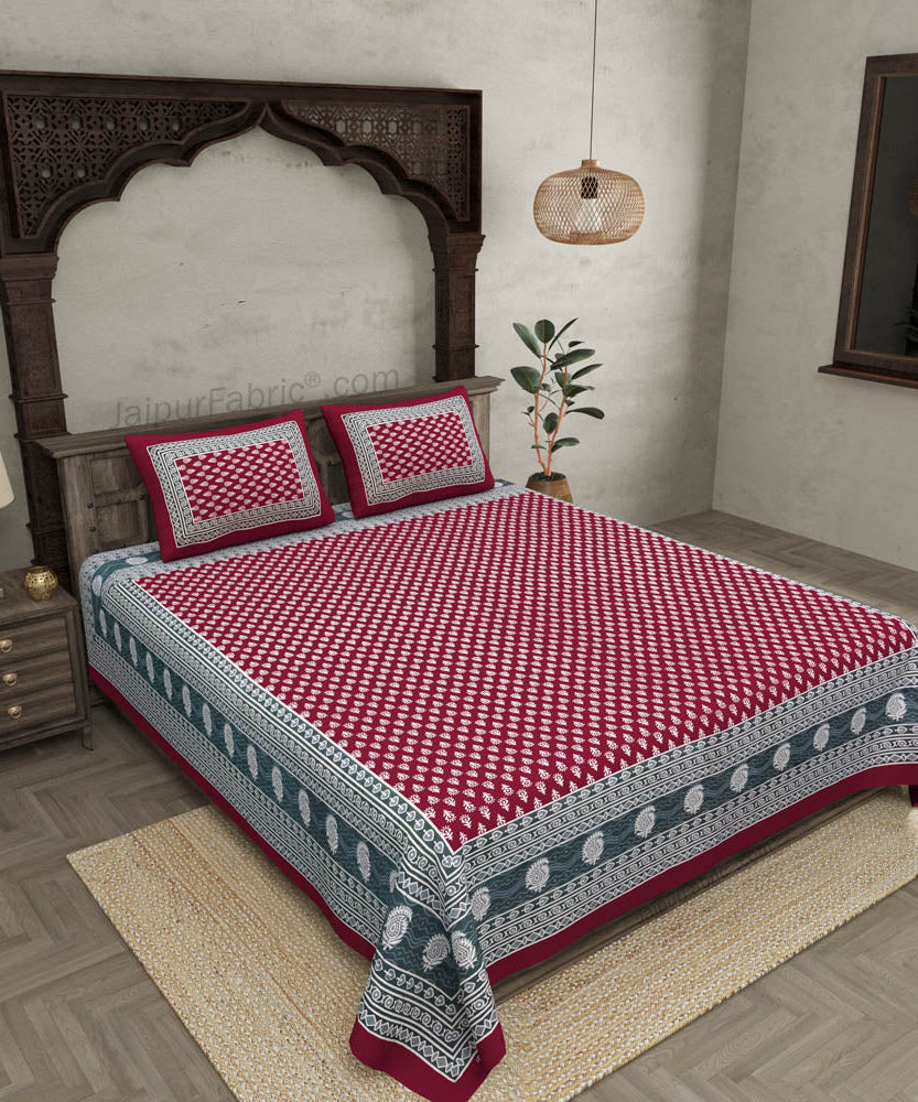 Screen Print Cotton Double Bedsheet – Choose Your Favorite Border & Design