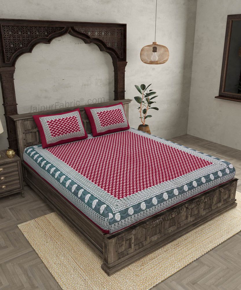 Screen Print Cotton Double Bedsheet – Choose Your Favorite Border & Design
