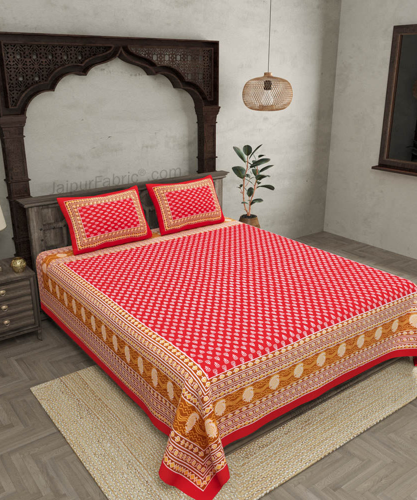 Screen Print Cotton Double Bedsheet – Choose Your Favorite Border & Design