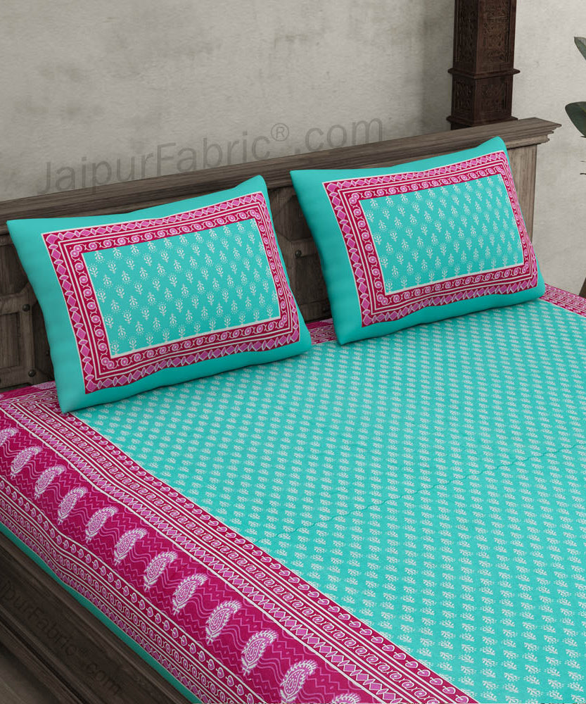 Screen Print Cotton Double Bedsheet – Choose Your Favorite Border & Design