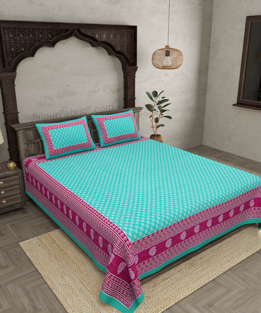 Screen Print Cotton Double Bedsheet – Choose Your Favorite Border & Design