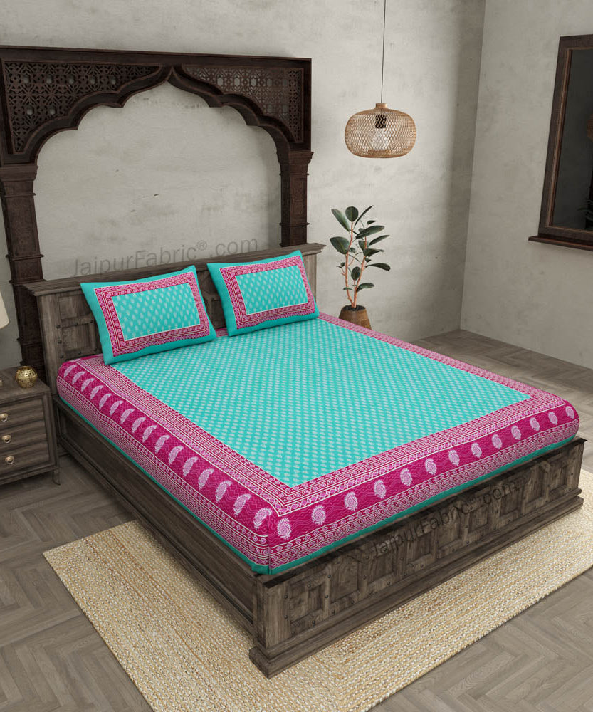 Screen Print Cotton Double Bedsheet – Choose Your Favorite Border & Design