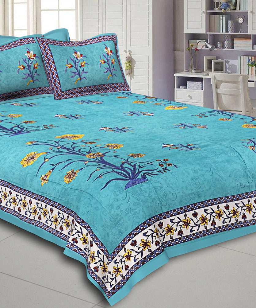 Vibrant Heritage Cotton Double Bedsheet Collection