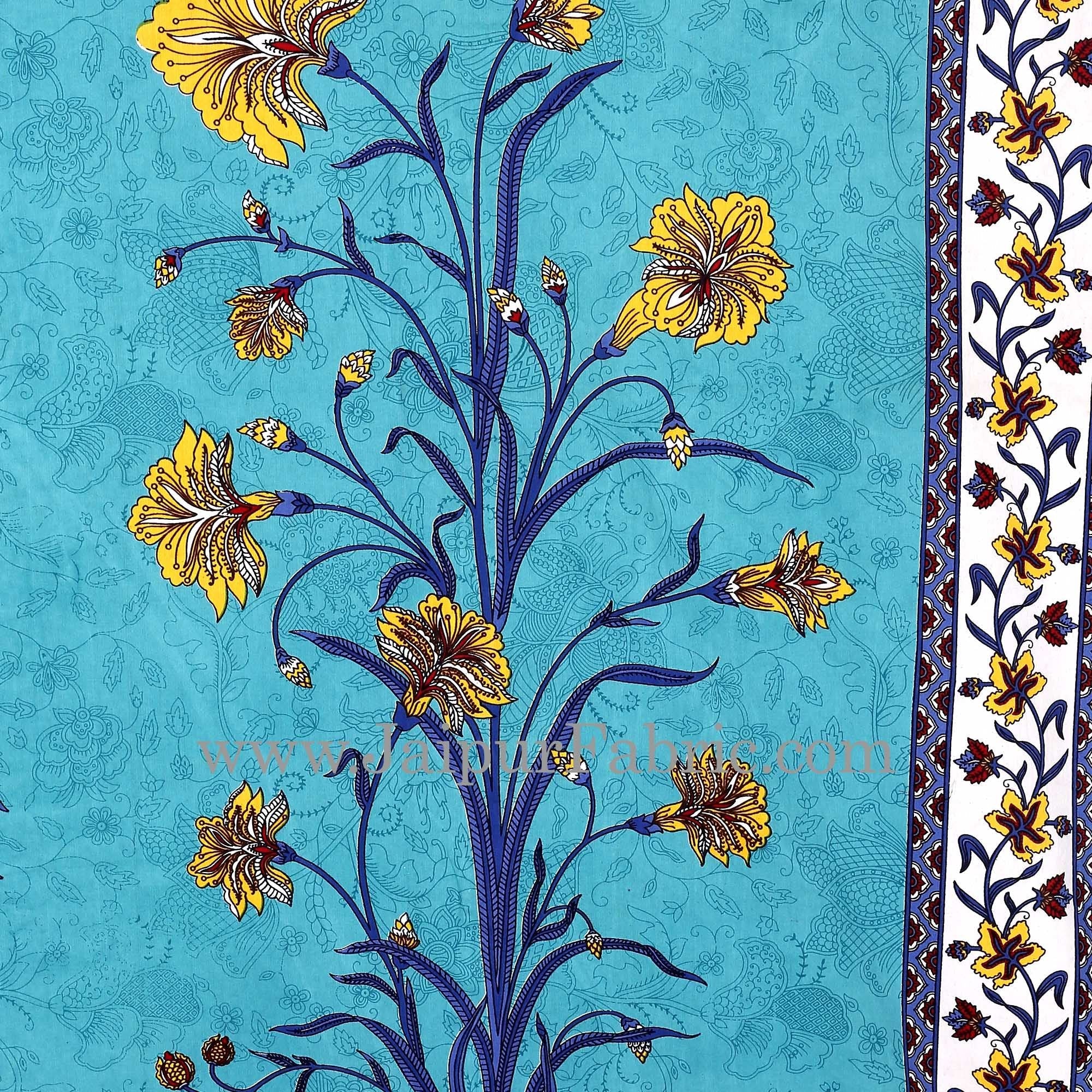 Tree Print Cotton Double Bedsheet Combo of 4