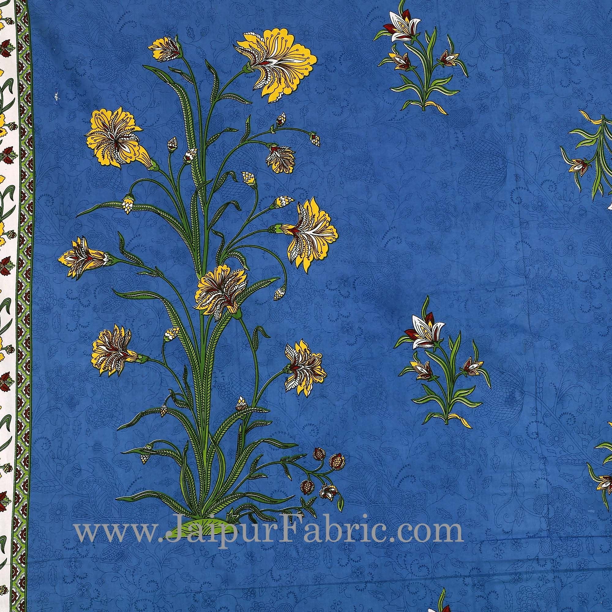 Tree Print Cotton Double Bedsheet Combo of 4