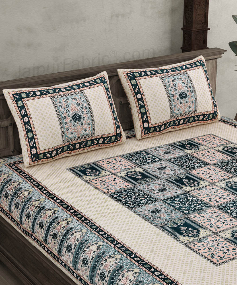 The Rich Legacy Grey Cotton Double Bedsheet