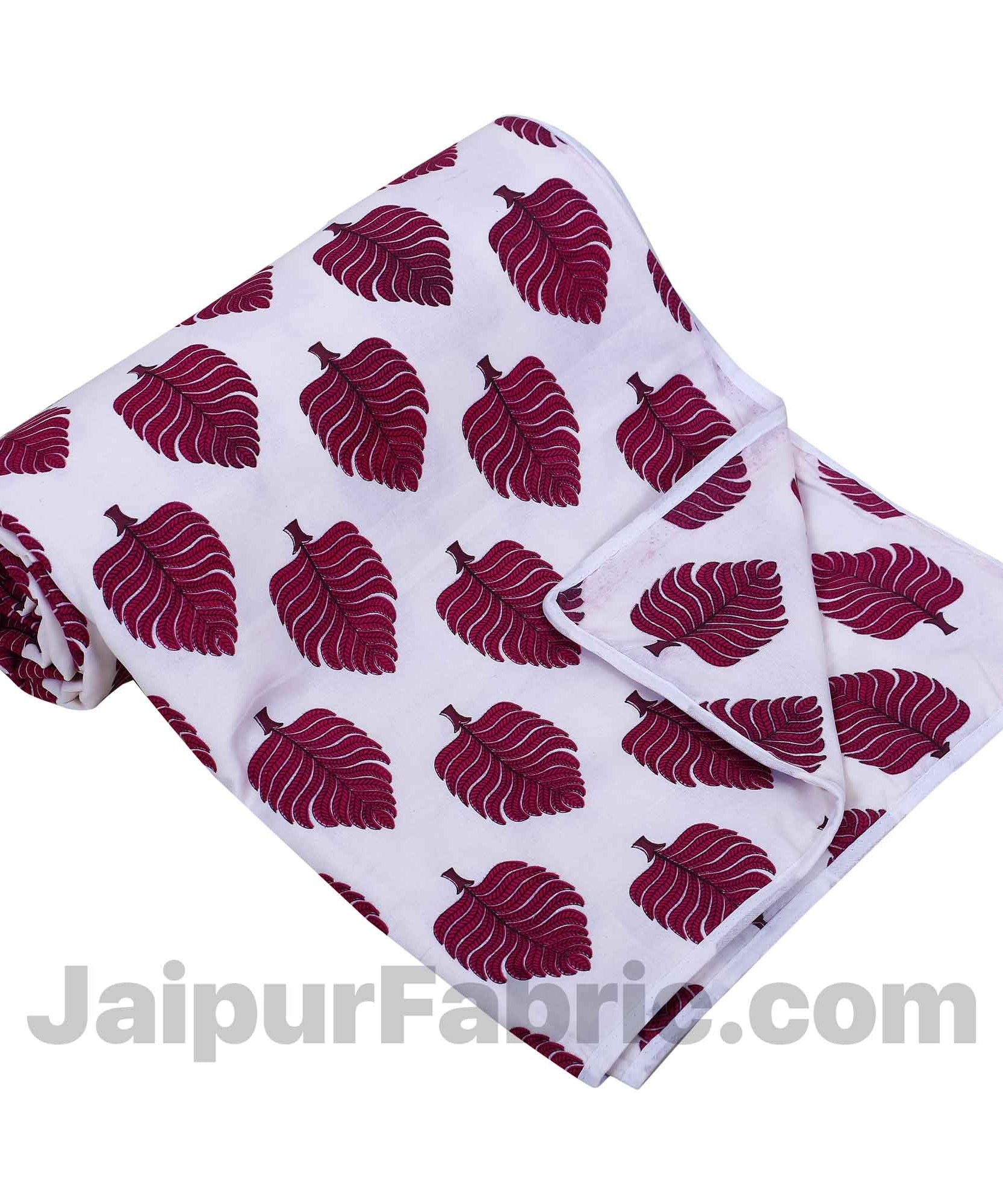 Pure Cotton Petal Print Reversible Double Bed Blanket/ Duvet/Quilt/AC Dohar