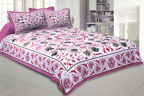 Double Delight Cotton Bedsheet Set for Luxurious Comfort