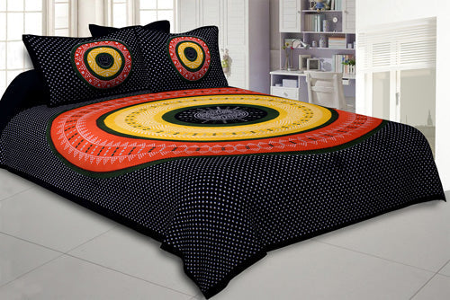 Traditional Bandhej Print Double Bedsheet – Choose Your Favorite Color