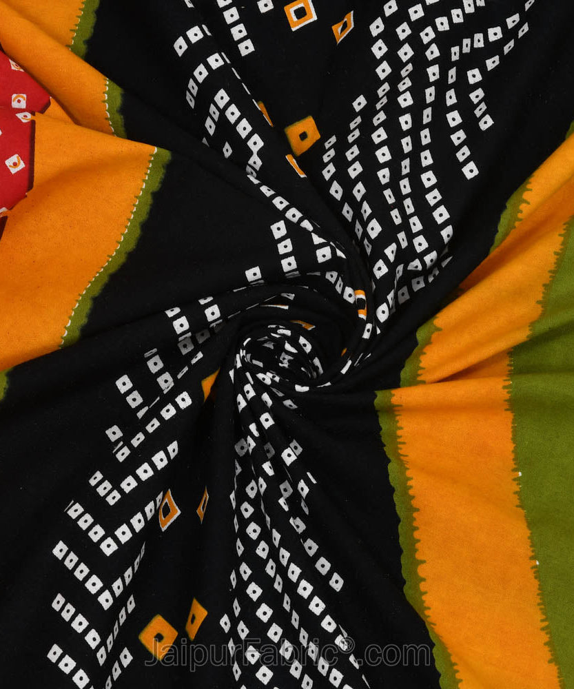 Traditional Bandhej Print Double Bedsheet – Choose Your Favorite Color