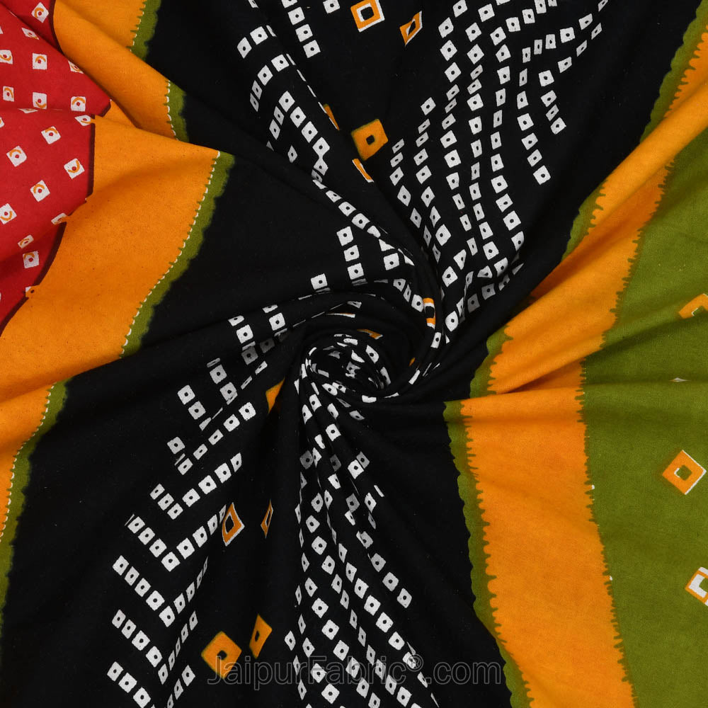 Traditional Bandhej Print Double Bedsheet – Choose Your Favorite Color