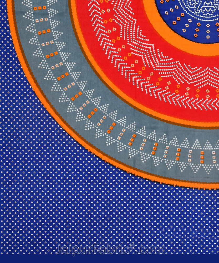 Traditional Bandhej Print Double Bedsheet – Choose Your Favorite Color