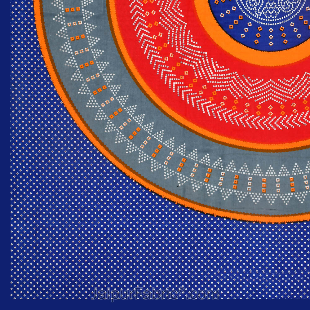 Traditional Bandhej Print Double Bedsheet – Choose Your Favorite Color