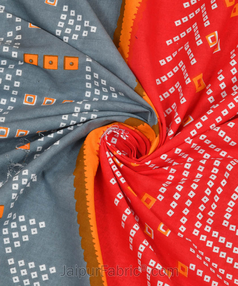 Traditional Bandhej Print Double Bedsheet – Choose Your Favorite Color