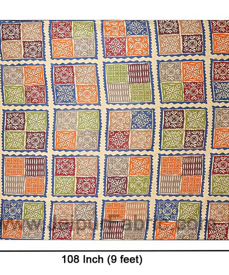 COMBO349 Katha Barmeri 2 Double Bed Sheet + 4 Pillow Cover