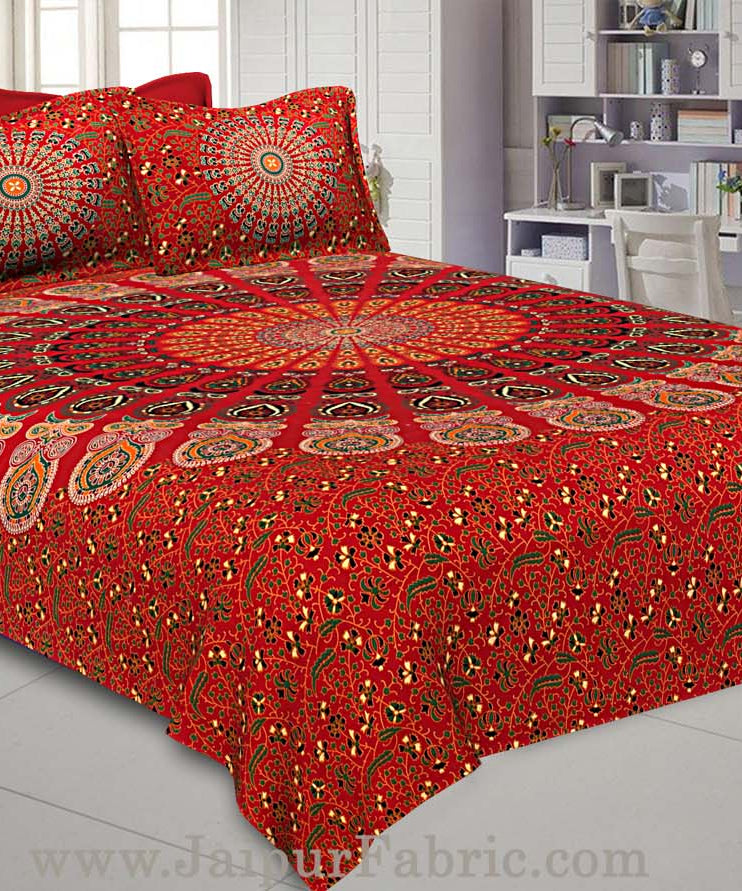 COMBO354 Beautiful Multicolor 2 Bedsheet + 4 Pillow Cover