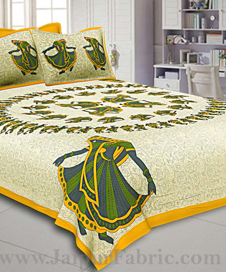 COMBO355 Beautiful Multicolor 2 Bedsheet + 4 Pillow Cover