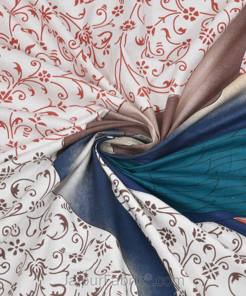 Twill Cotton Dancing Peacock (Choose Color)