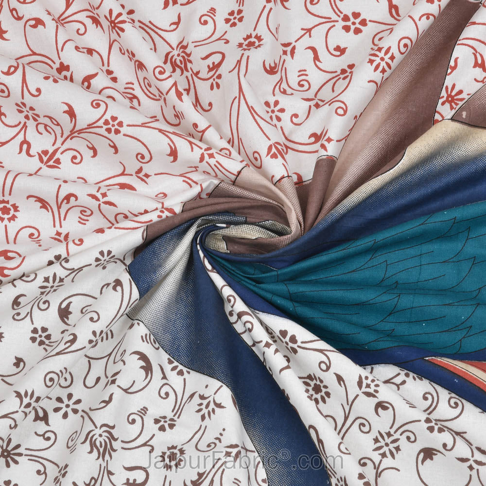 Twill Cotton Dancing Peacock (Choose Color)