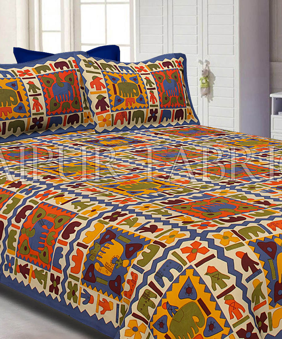 COMBO114 Beautiful Multicolor 4 Bedsheet + 8 Pillow Cover