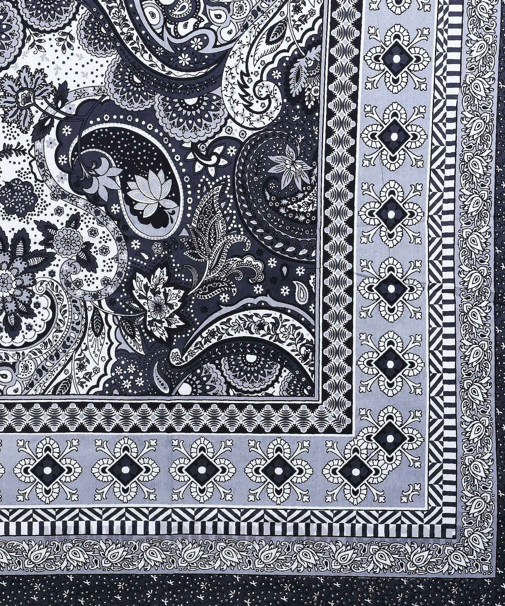 Artistic Multicolor Cotton Double Bed Set with Matching Covers