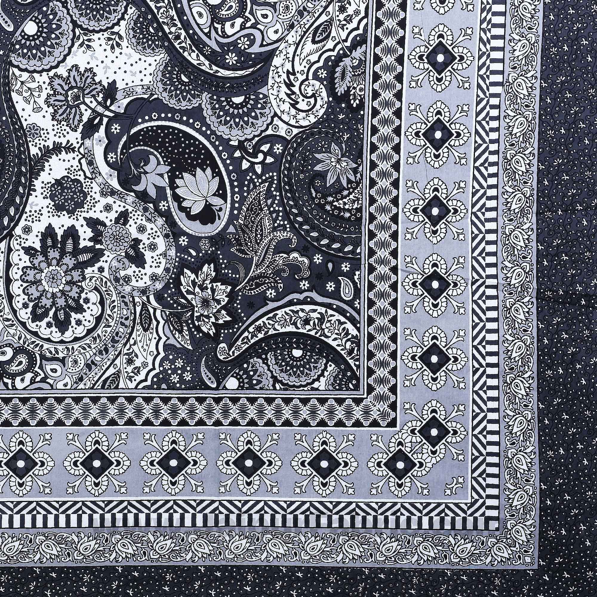 Artistic Multicolor Cotton Double Bed Set with Matching Covers