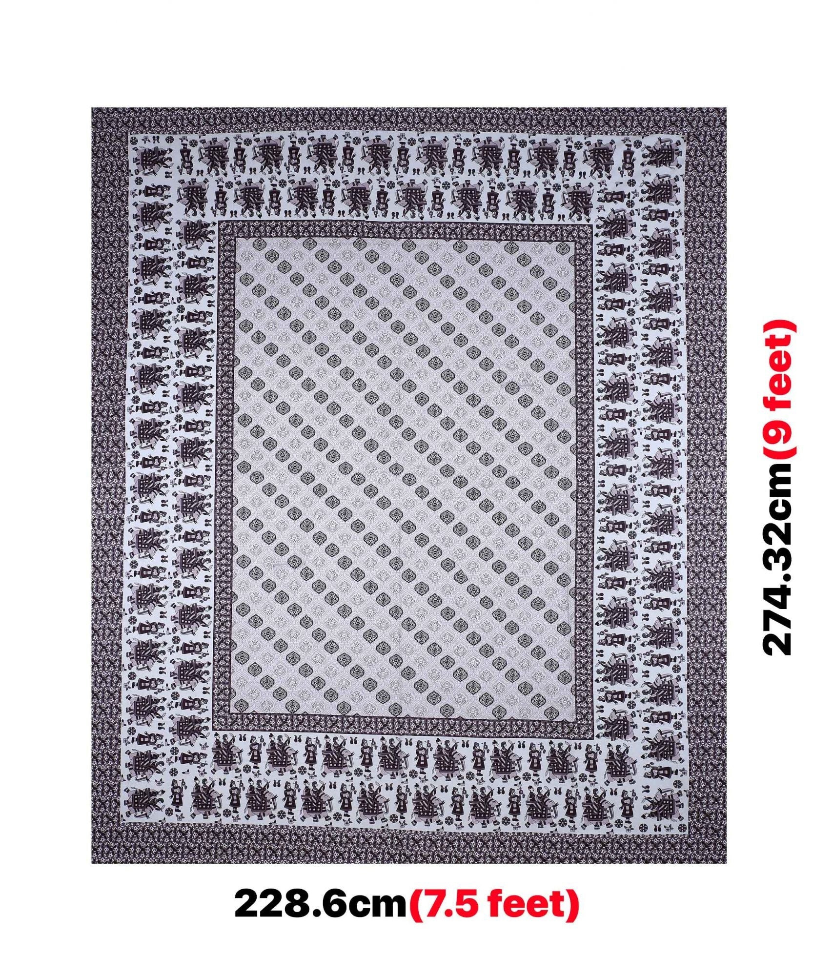 Royal Sawari Brown Double Bedsheet