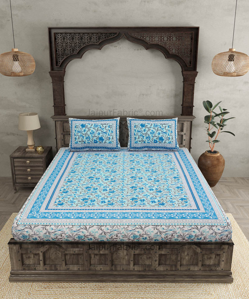 Awesome Leaves Pure Cotton Double Bedsheet – Choose Your Favorite Shade