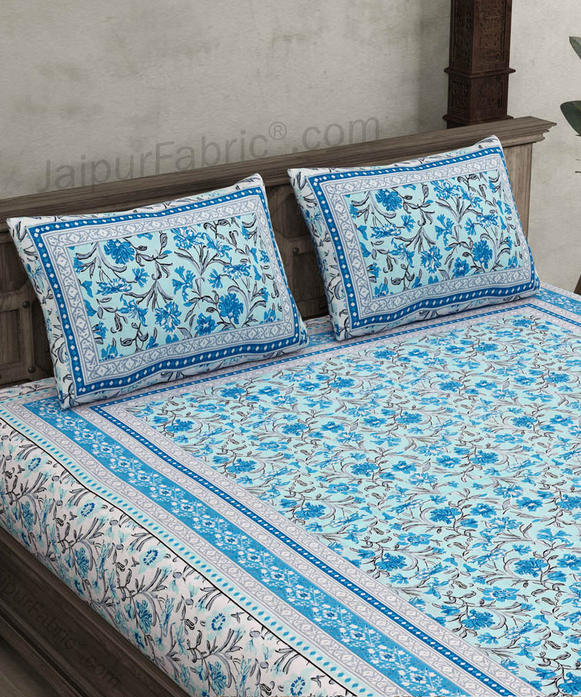 Awesome Leaves Pure Cotton Double Bedsheet – Choose Your Favorite Shade