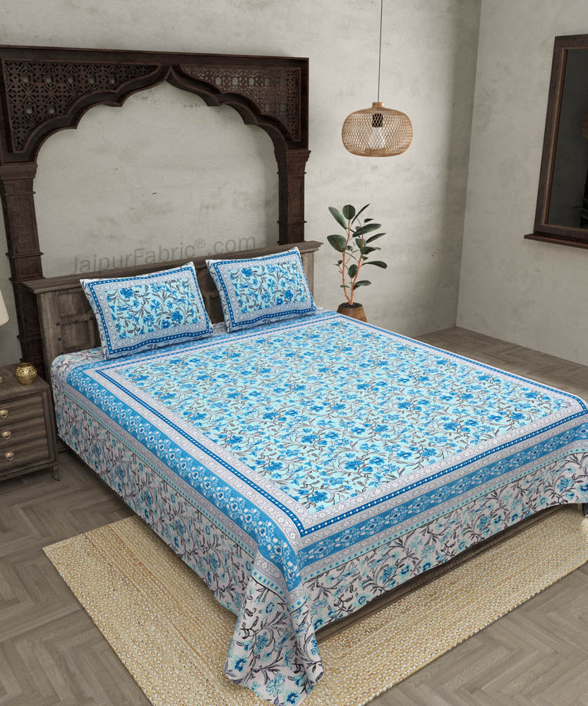 Awesome Leaves Pure Cotton Double Bedsheet – Choose Your Favorite Shade