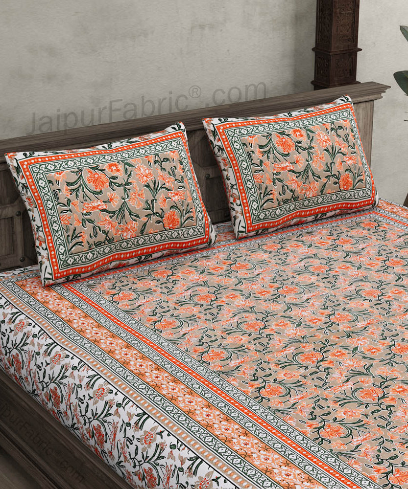 Awesome Leaves Pure Cotton Double Bedsheet – Choose Your Favorite Shade