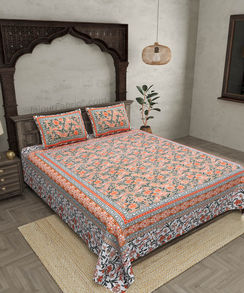 Awesome Leaves Pure Cotton Double Bedsheet – Choose Your Favorite Shade