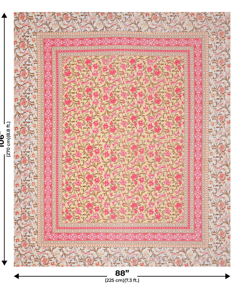 Awesome Leaves Pure Cotton Double Bedsheet – Choose Your Favorite Shade