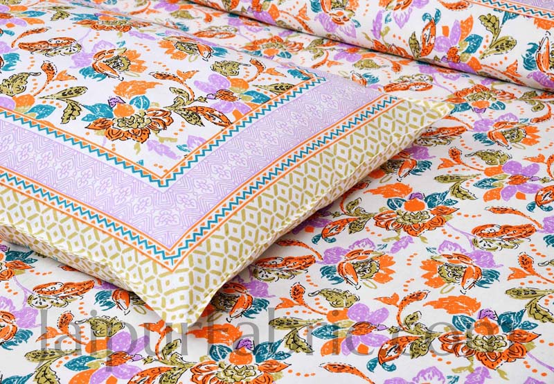 Elegant Cotton Bliss 4 Bedsheets + 8 Pillow Covers Set