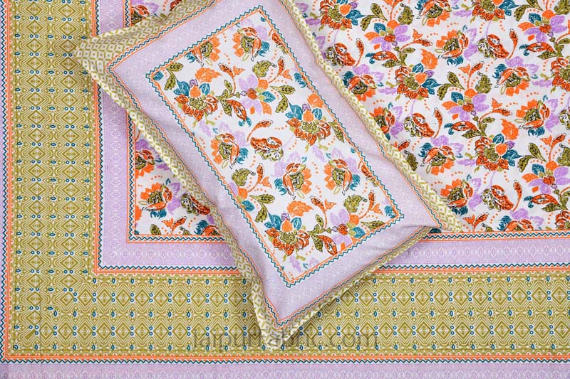 Elegant Cotton Bliss 4 Bedsheets + 8 Pillow Covers Set