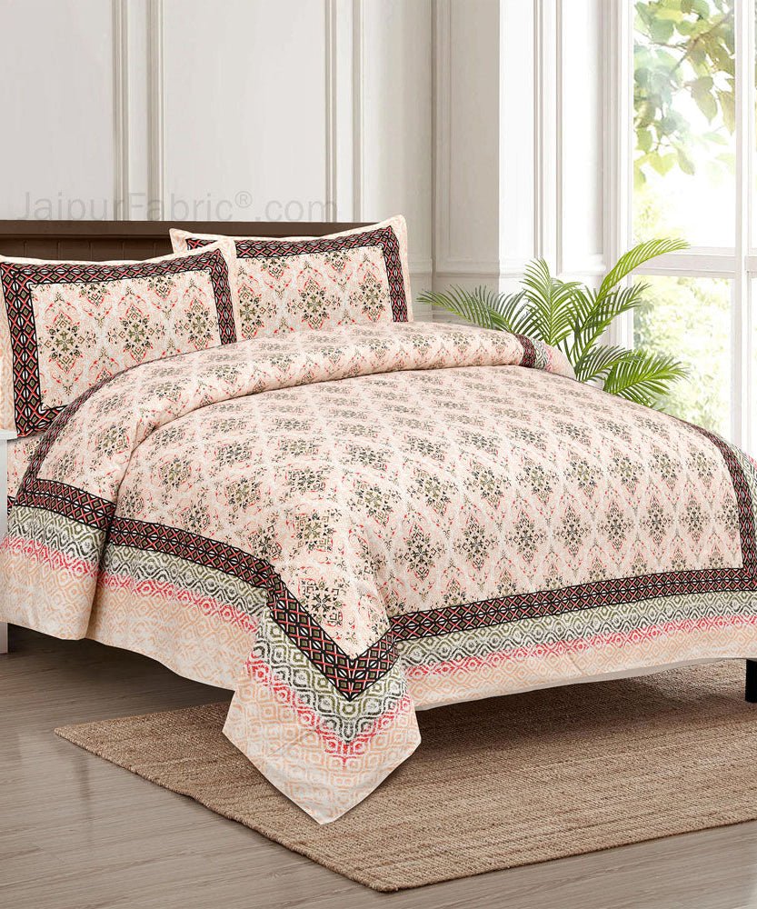 Modern Tradition Peach Bedsheet.com Double Bed Sheet