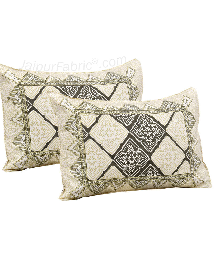 Green Geometry Bedsheet.com Double Bed Sheet